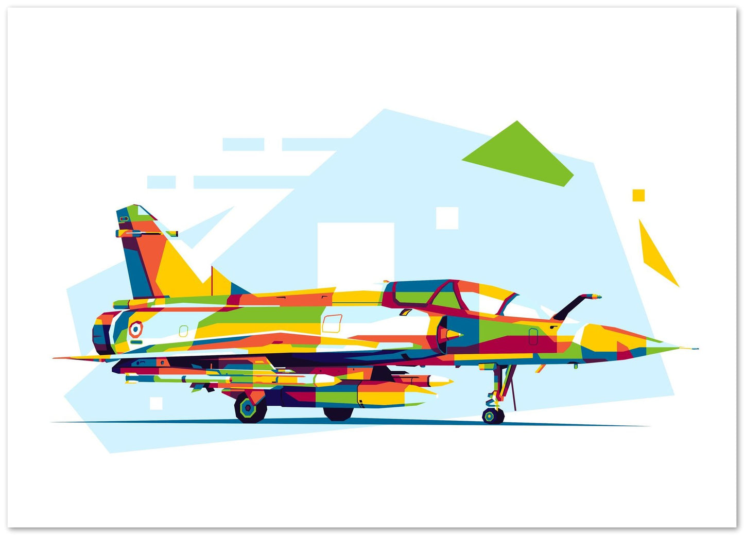 Mirage 2000 in WPAP Illustration - @lintank_popart