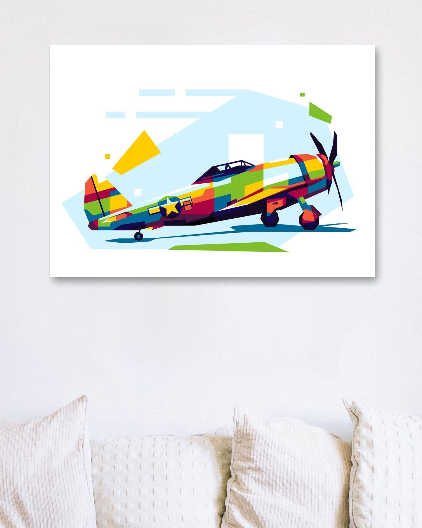 P-47 Thunderbolt in WPAP Illustration - @lintank_popart