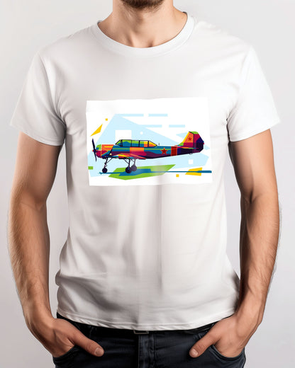 Yak-52 Trainer Aircraft in WPAP Illustration - @lintank_popart