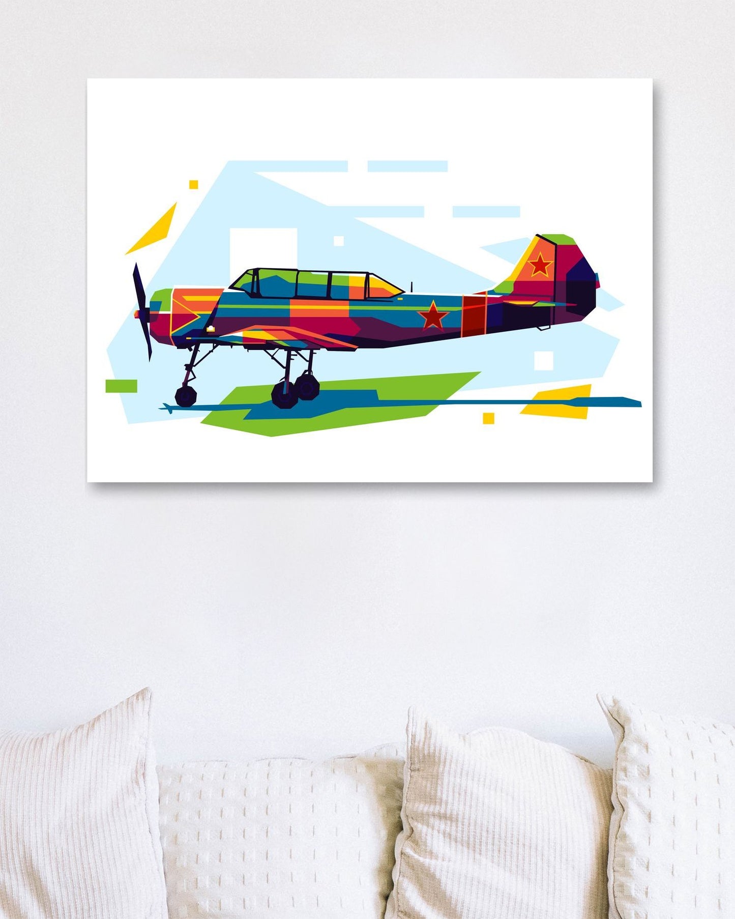 Yak-52 Trainer Aircraft in WPAP Illustration - @lintank_popart