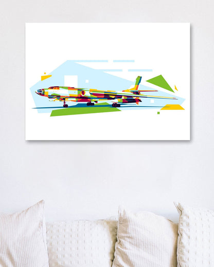 TU-16 Badger in WPAP Illustration - @lintank_popart