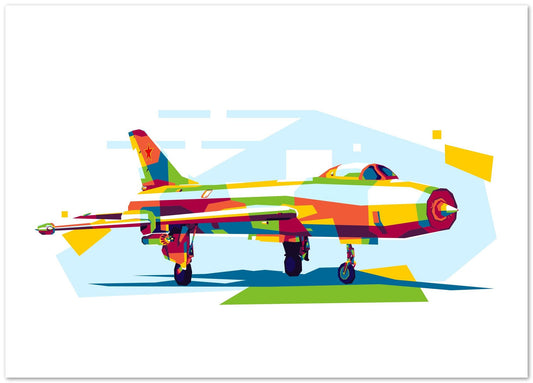 SU-7 in WPAP Illustration - @lintank_popart