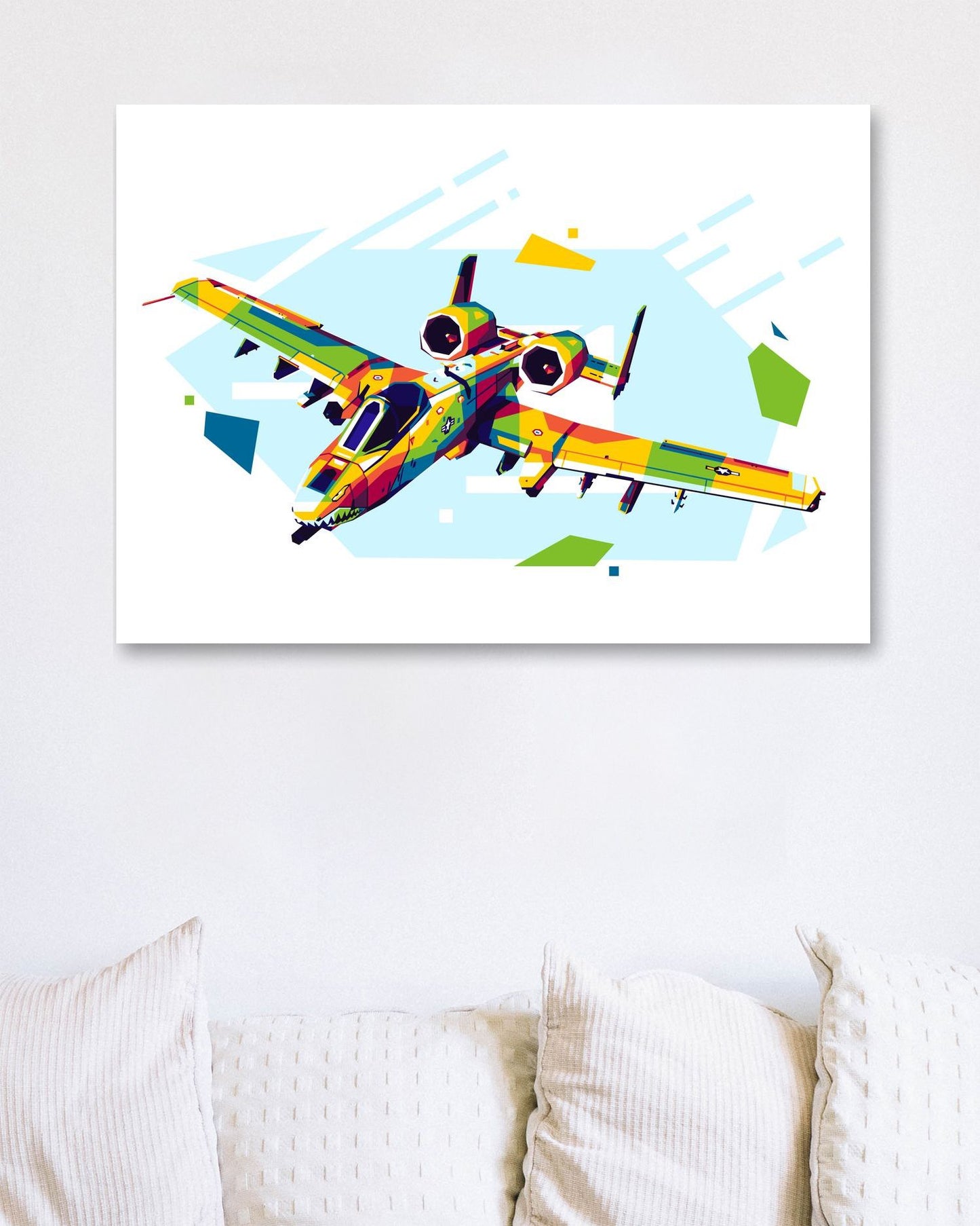 A-10 Warthog in WPAP Illustration - @lintank_popart