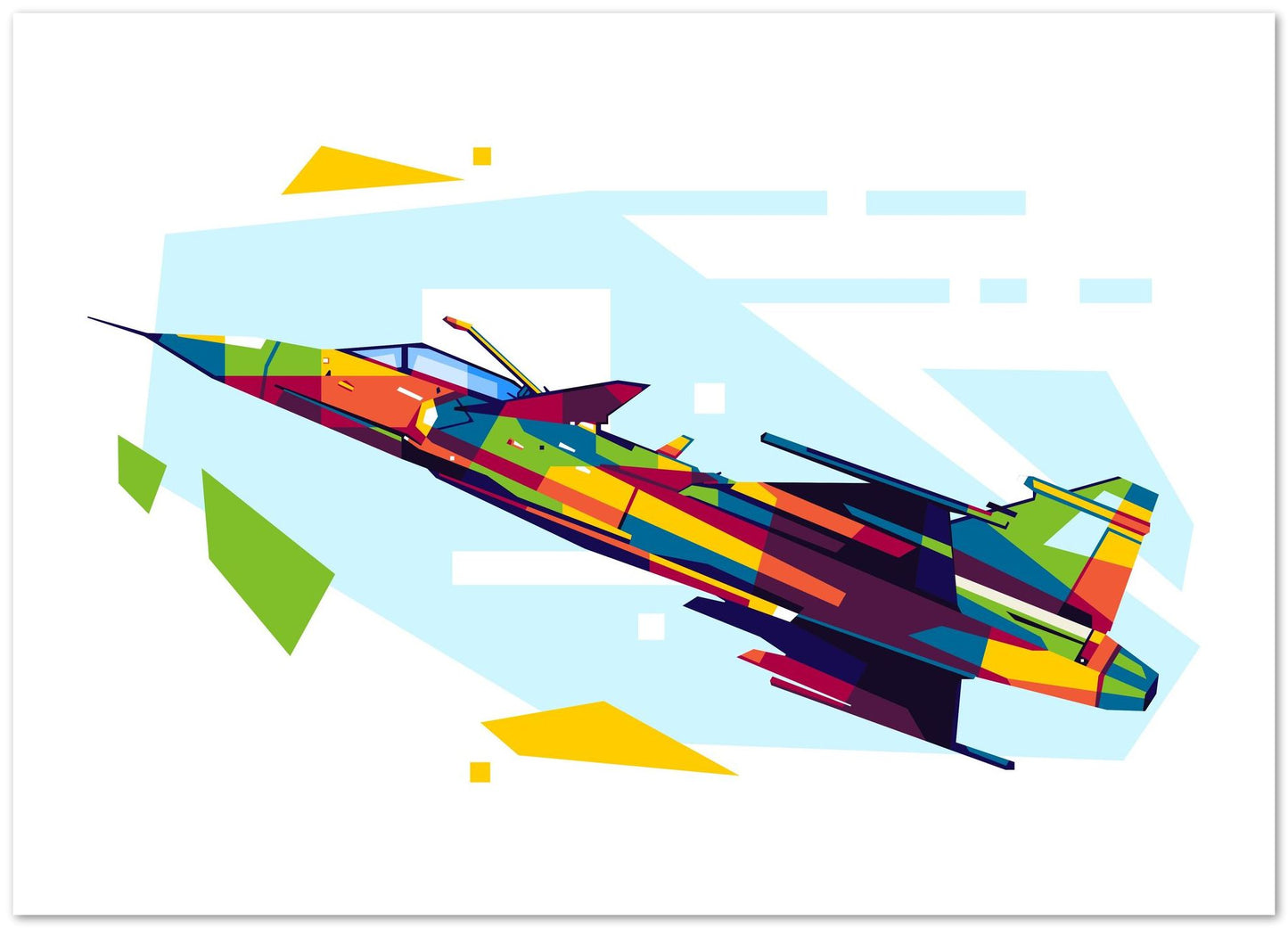 JAS 39 Gripen in WPAP Illustration - @lintank_popart