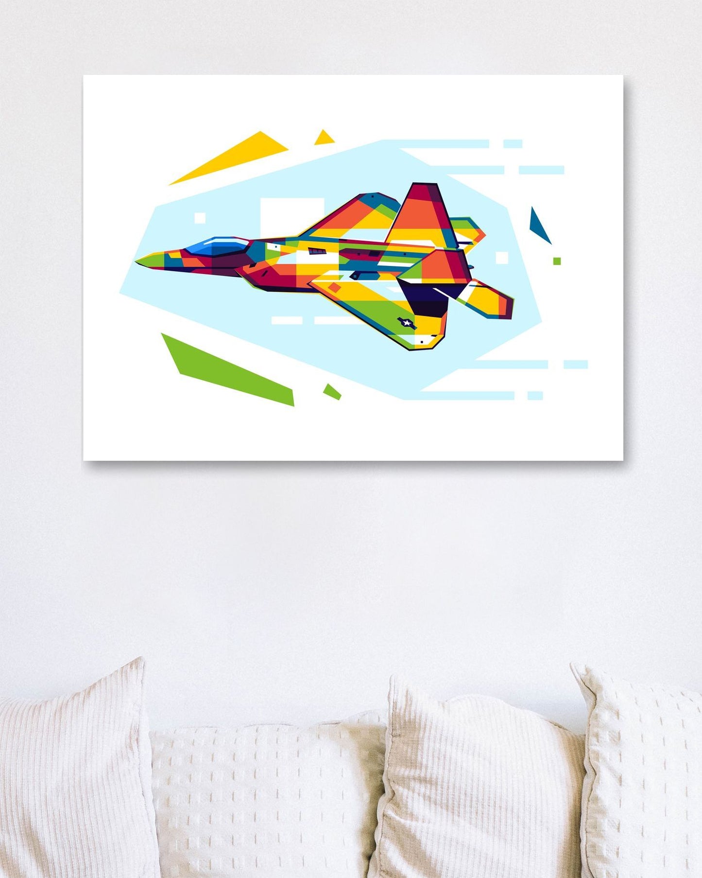 F-22 Raptor in WPAP Illustration - @lintank_popart