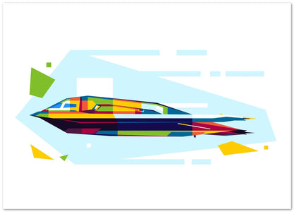 B-2 Spirit in WPAP Illustration - @lintank_popart