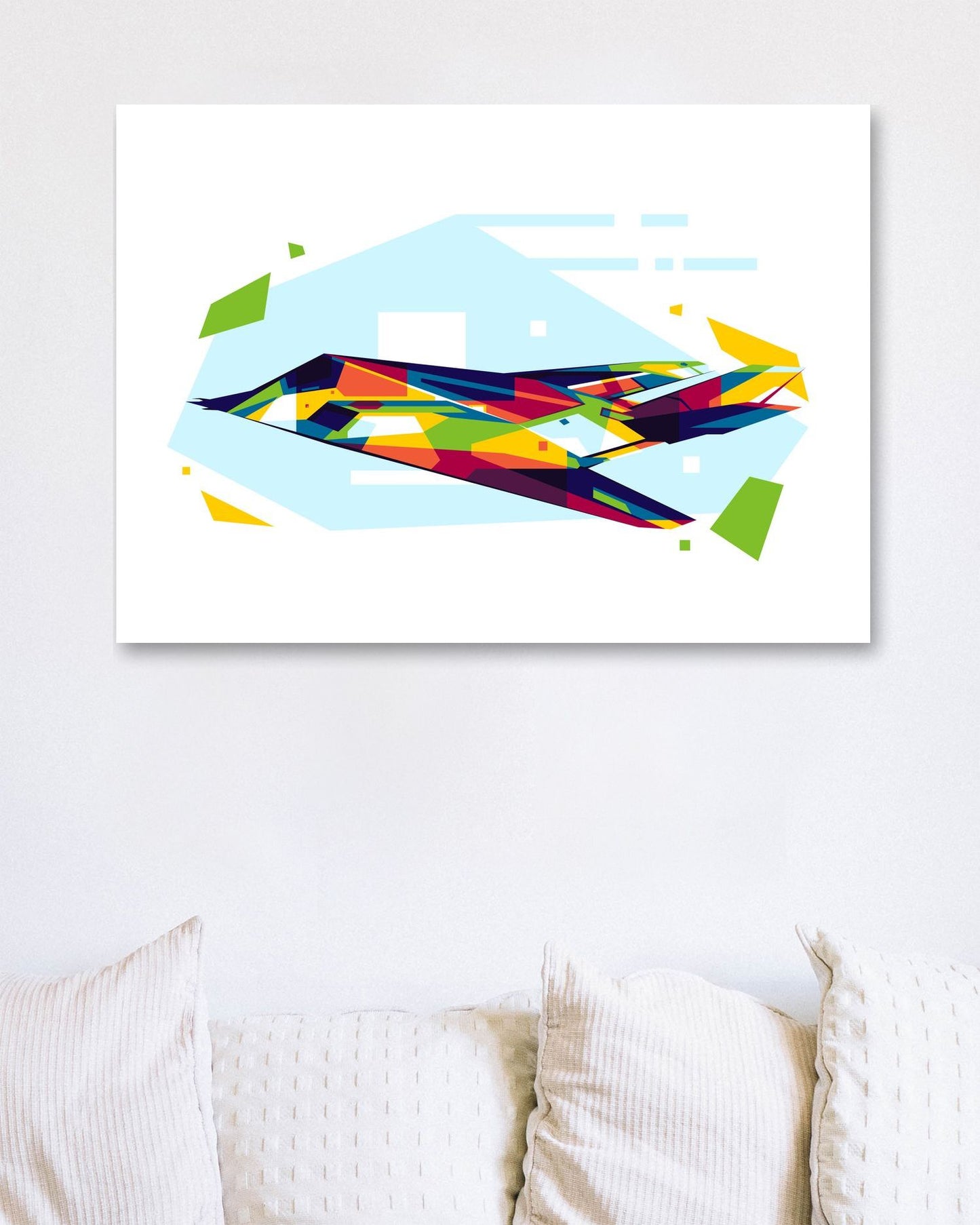 F-117 Nighthawk in WPAP Illustration - @lintank_popart