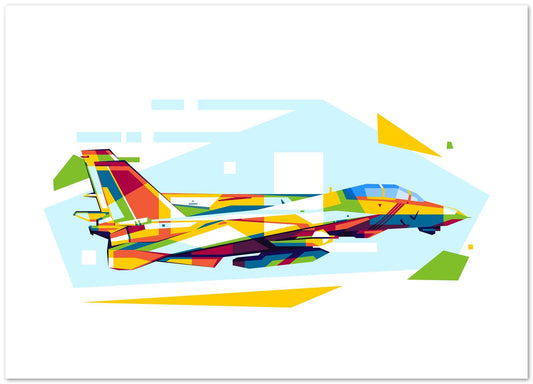 F-14 in WPAP Illustration - @lintank_popart