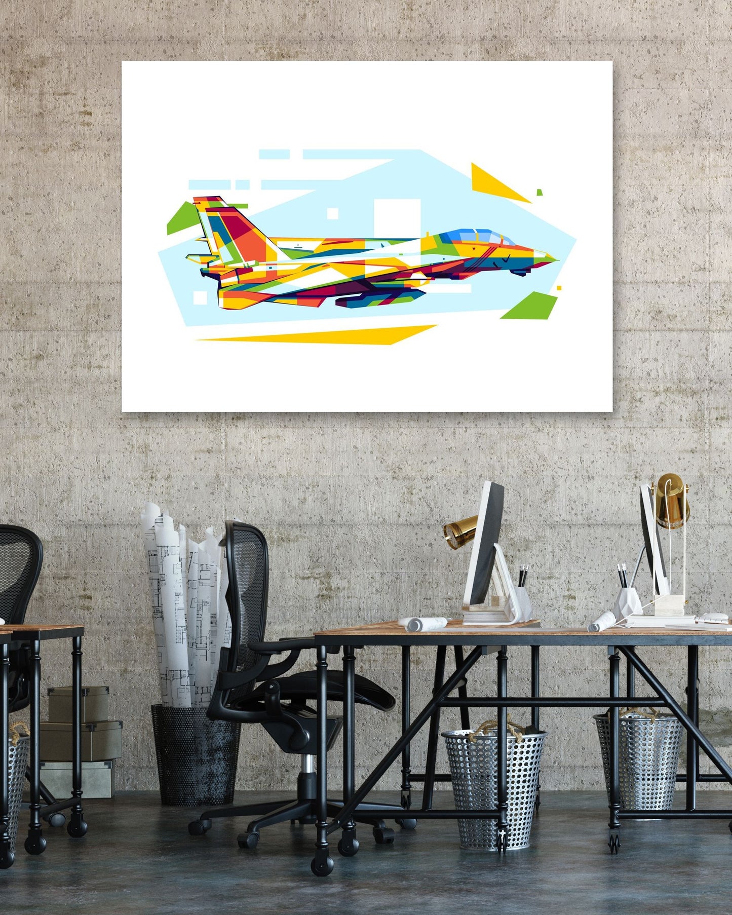 F-14 in WPAP Illustration - @lintank_popart