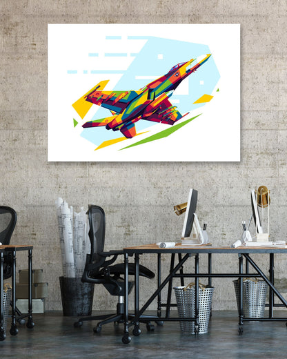 Super Hornet in WPAP Illustration - @lintank_popart