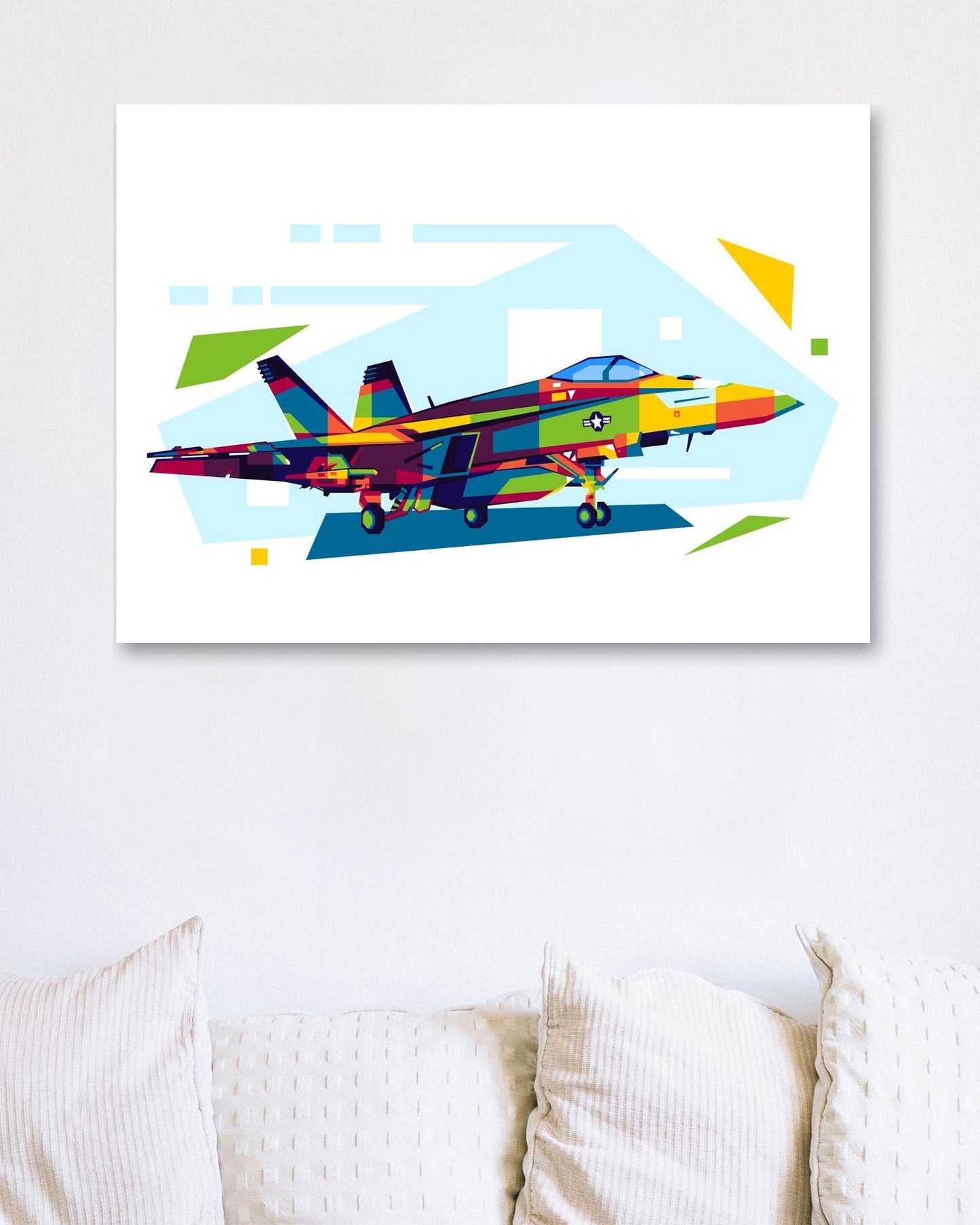 F-18E/F Super Hornet in WPAP Illustration - @lintank_popart