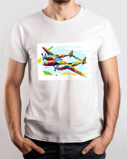 P-38 Lightning in WPAP Illustration - @lintank_popart