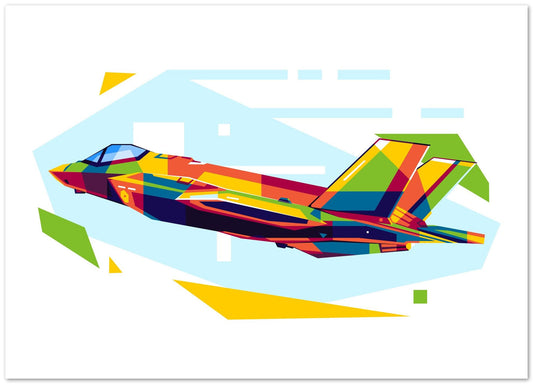F-35 in WPAP Illustration - @lintank_popart