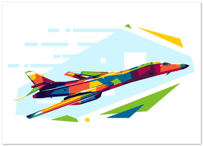 B-1B Lancer Flying in WPAP Illustration - @lintank_popart