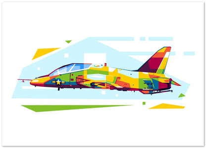 T-45 Goshawk in WPAP Illustration - @lintank_popart