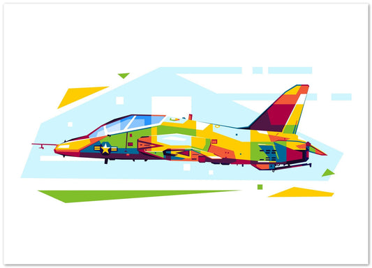 T-45 Goshawk in WPAP Illustration - @lintank_popart