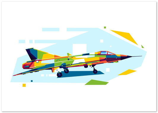 JAS 39 Gripen Standby in WPAP Illustration - @lintank_popart