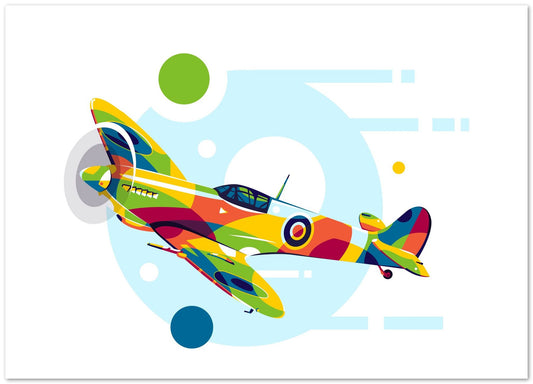 Spitfire in Pop Art Illustration - @lintank_popart