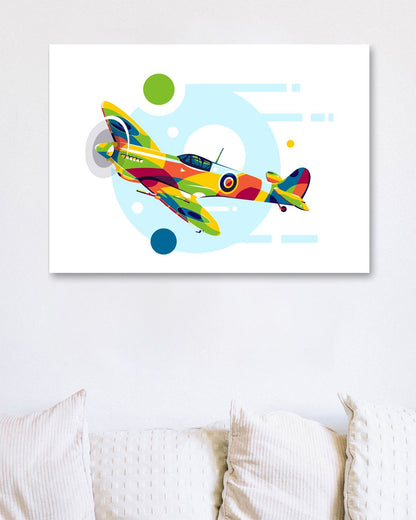 Spitfire in Pop Art Illustration - @lintank_popart