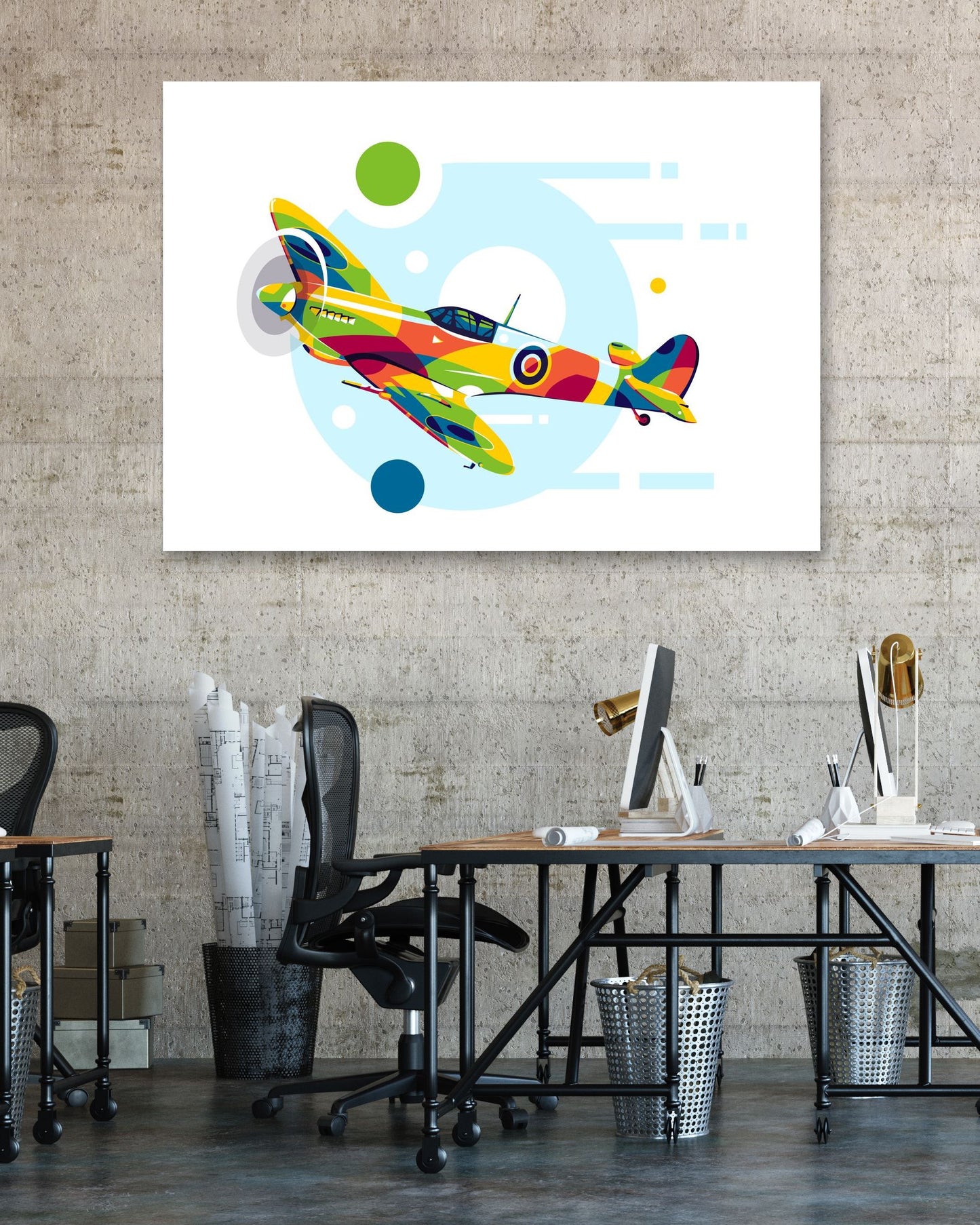 Spitfire in Pop Art Illustration - @lintank_popart