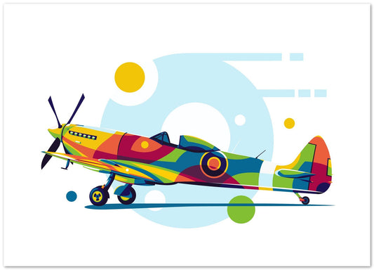 Spitfire Standby in Pop Art Illustration - @lintank_popart