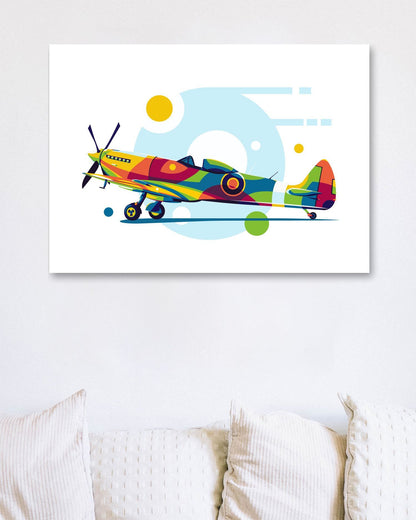 Spitfire Standby in Pop Art Illustration - @lintank_popart