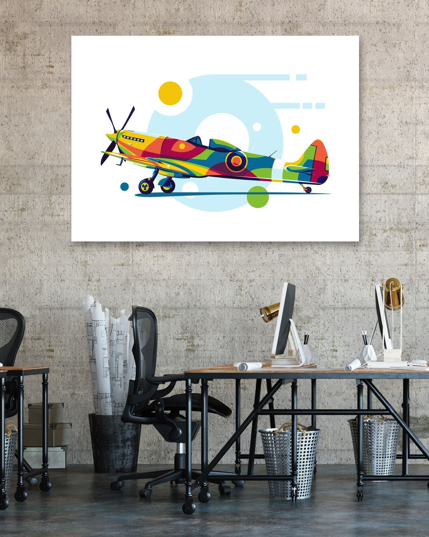 Spitfire Standby in Pop Art Illustration - @lintank_popart