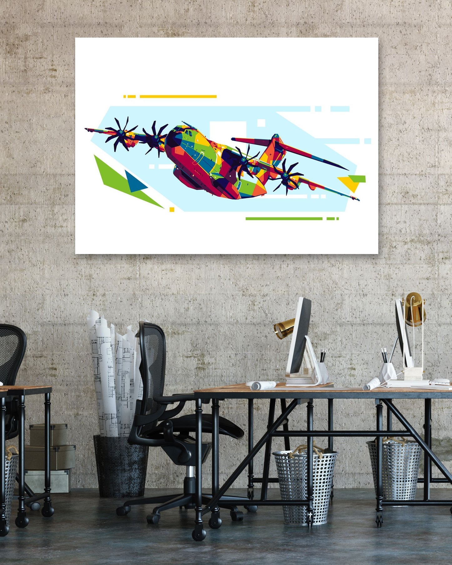 Airbuss A400M in WPAP Illustration - @lintank_popart