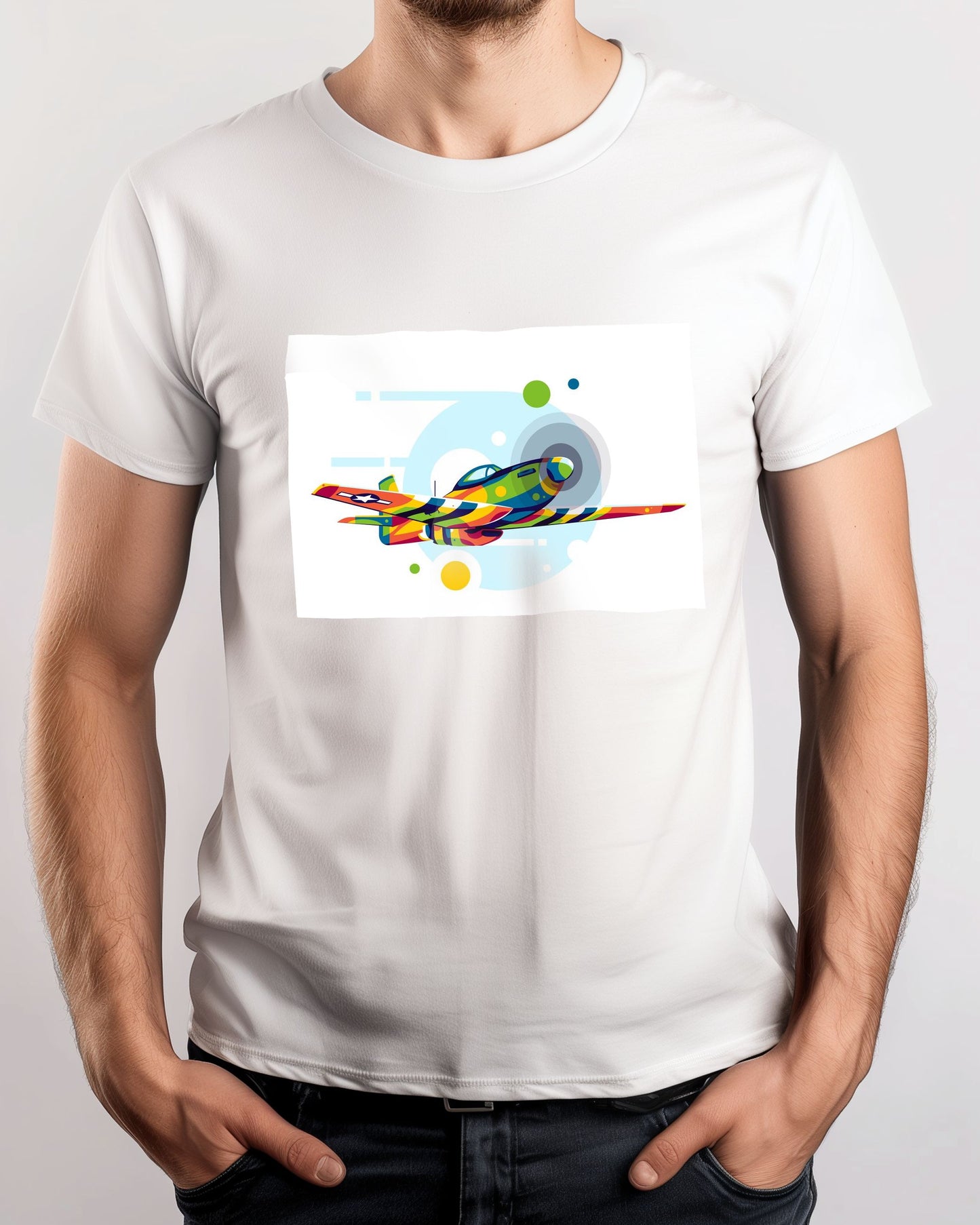 P-51 Mustang in Pop Art Illustration - @lintank_popart