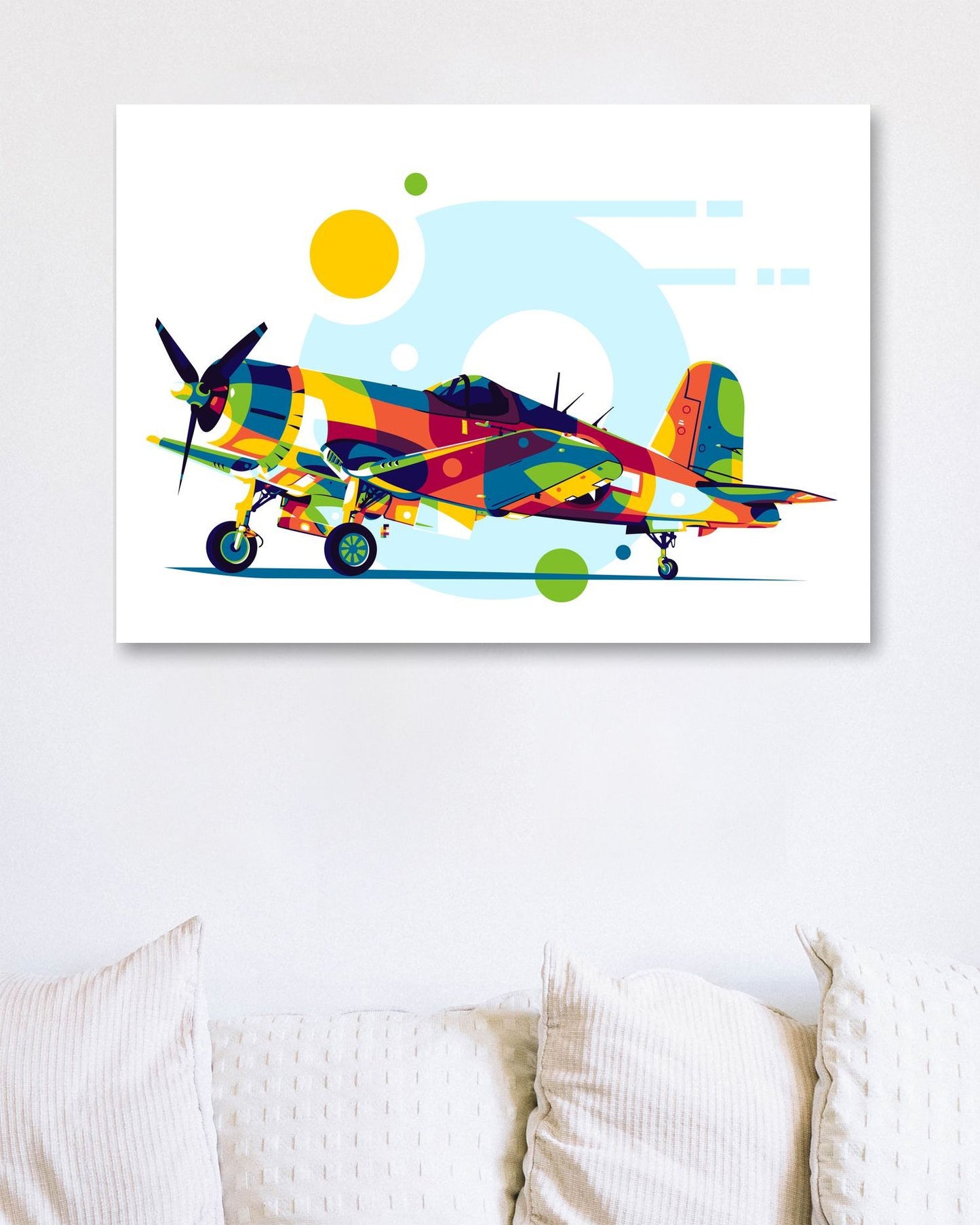 FG-1D Corsair in Pop Art Illustration - @lintank_popart