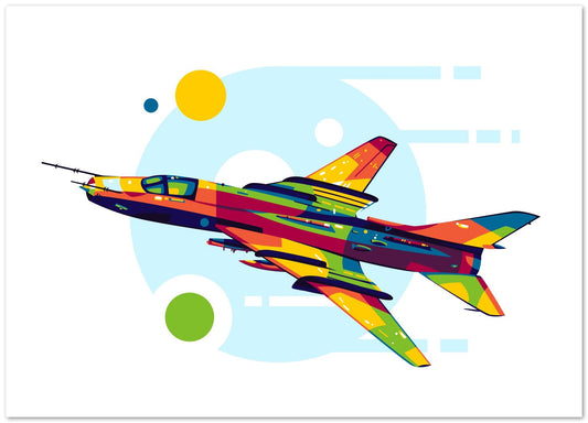 SU-22M in Pop Art Illustration - @lintank_popart