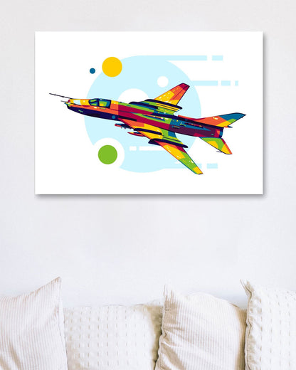 SU-22M in Pop Art Illustration - @lintank_popart