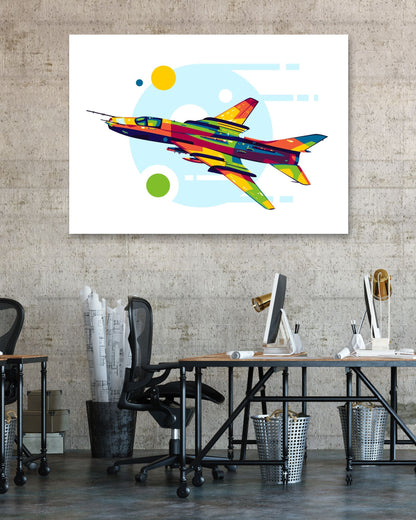 SU-22M in Pop Art Illustration - @lintank_popart