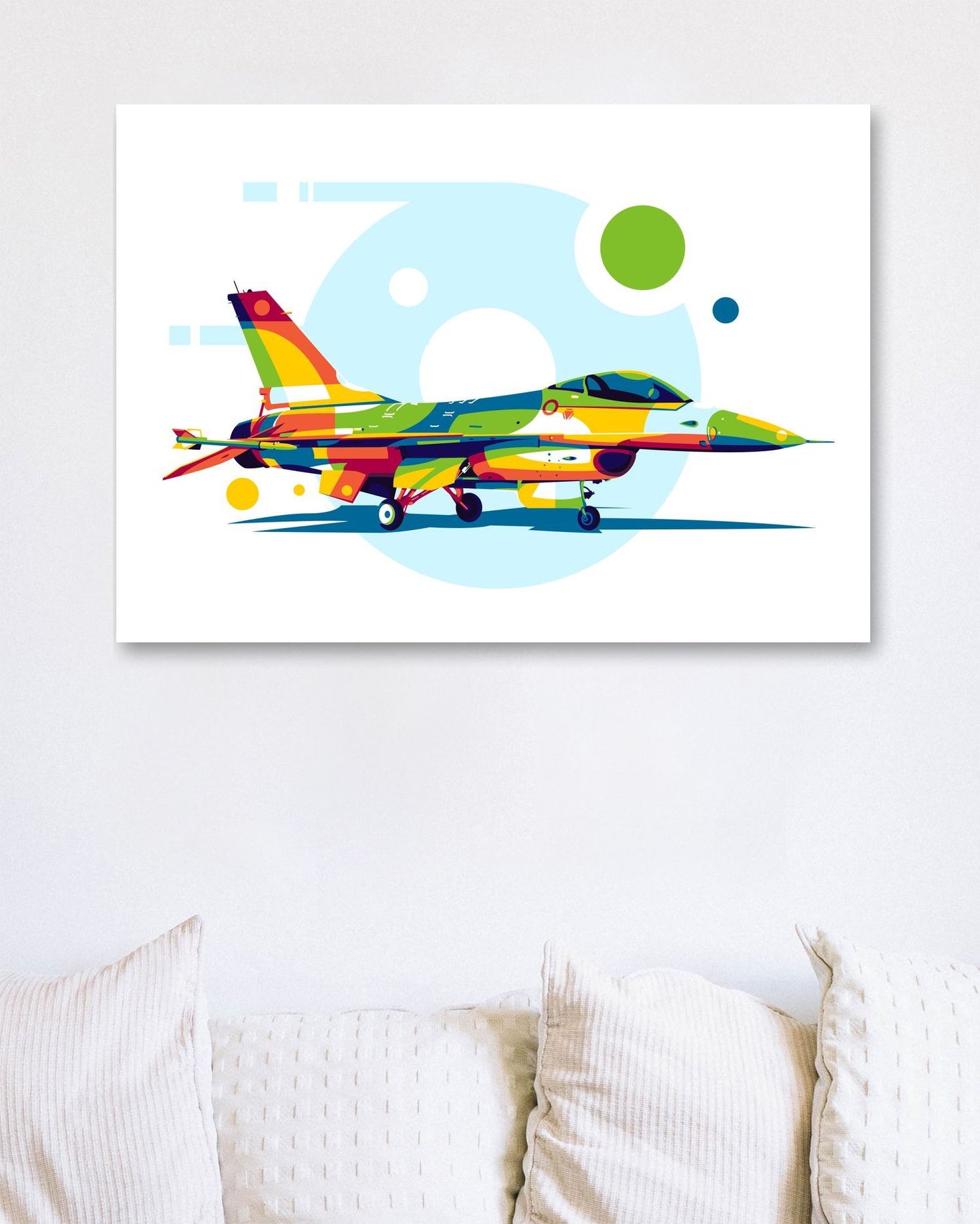 F-16 Fighting Falcon in Pop Art Illustration - @lintank_popart