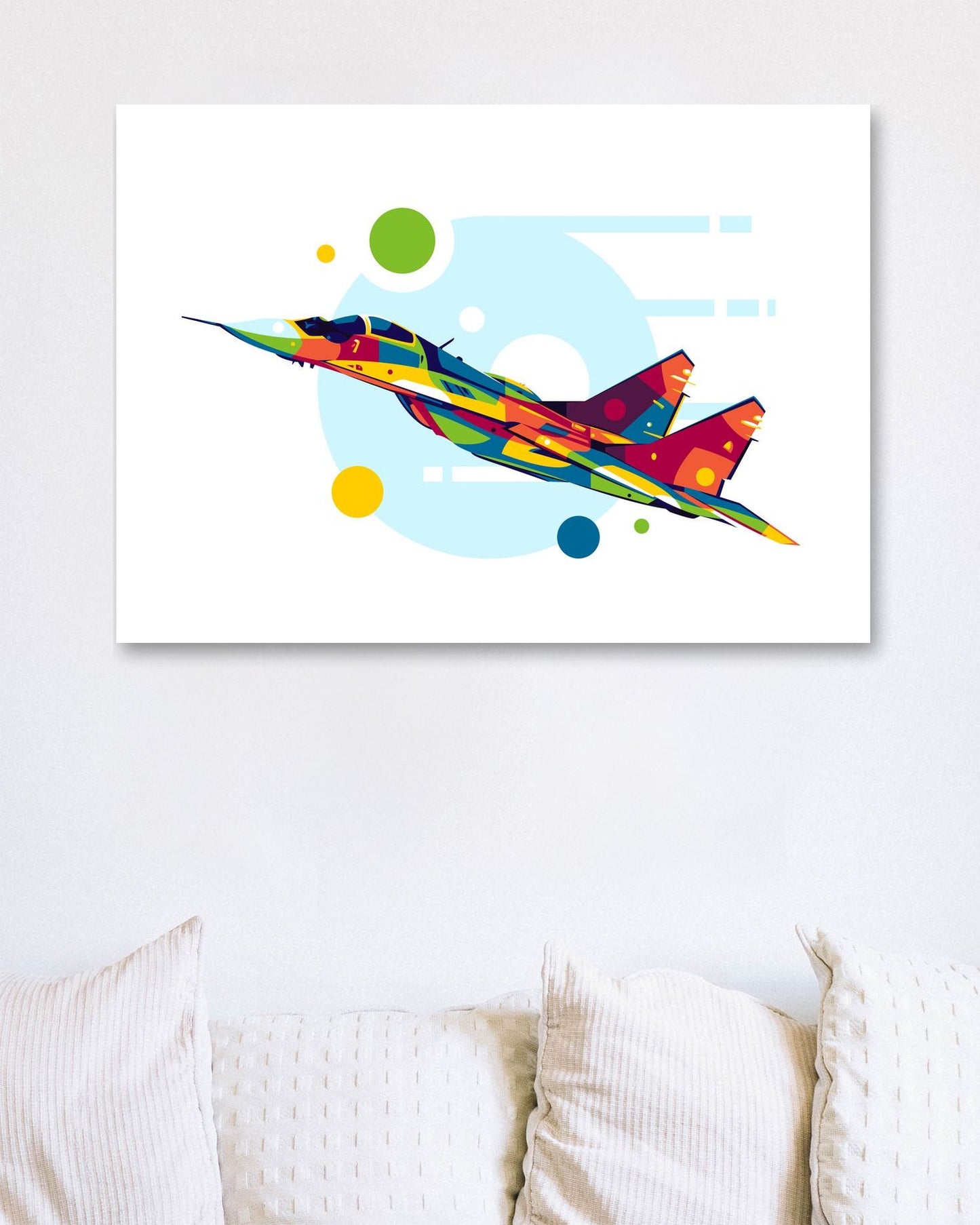 MiG-29 in Pop Art Illustration - @lintank_popart