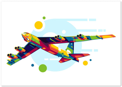 B-52 Stratofortress in Pop Art Illustration - @lintank_popart