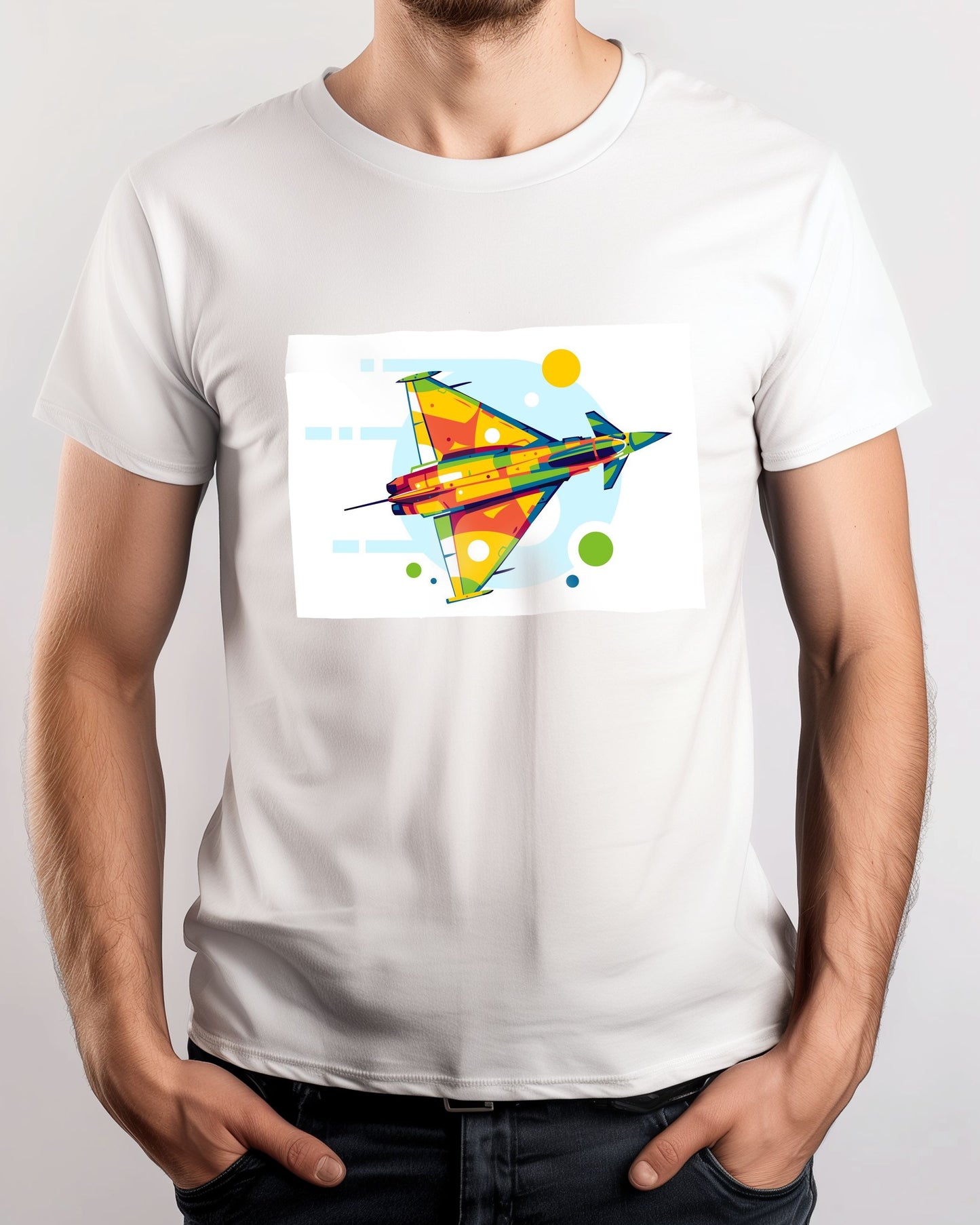 Eurofighter Typhoon Flying in Pop Art Illustration - @lintank_popart