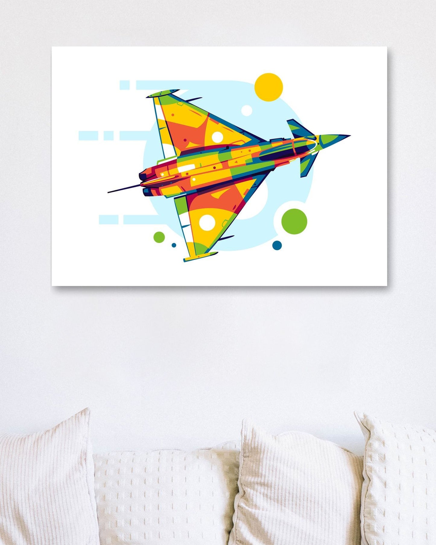 Eurofighter Typhoon Flying in Pop Art Illustration - @lintank_popart