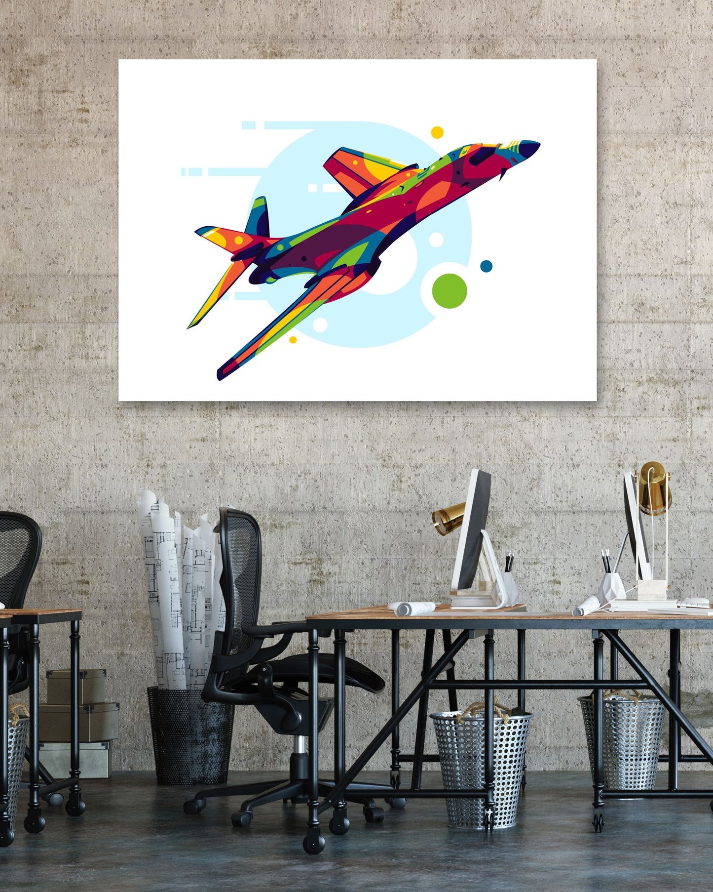 B-1B Lancer in Pop Art Illustration - @lintank_popart