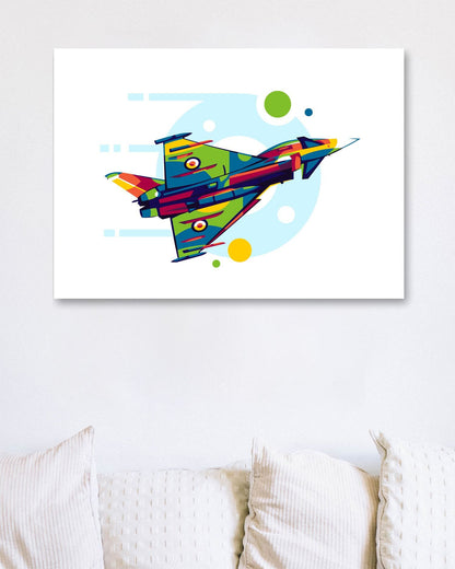 Eurofighter Typhoon in Pop Art Illustration - @lintank_popart