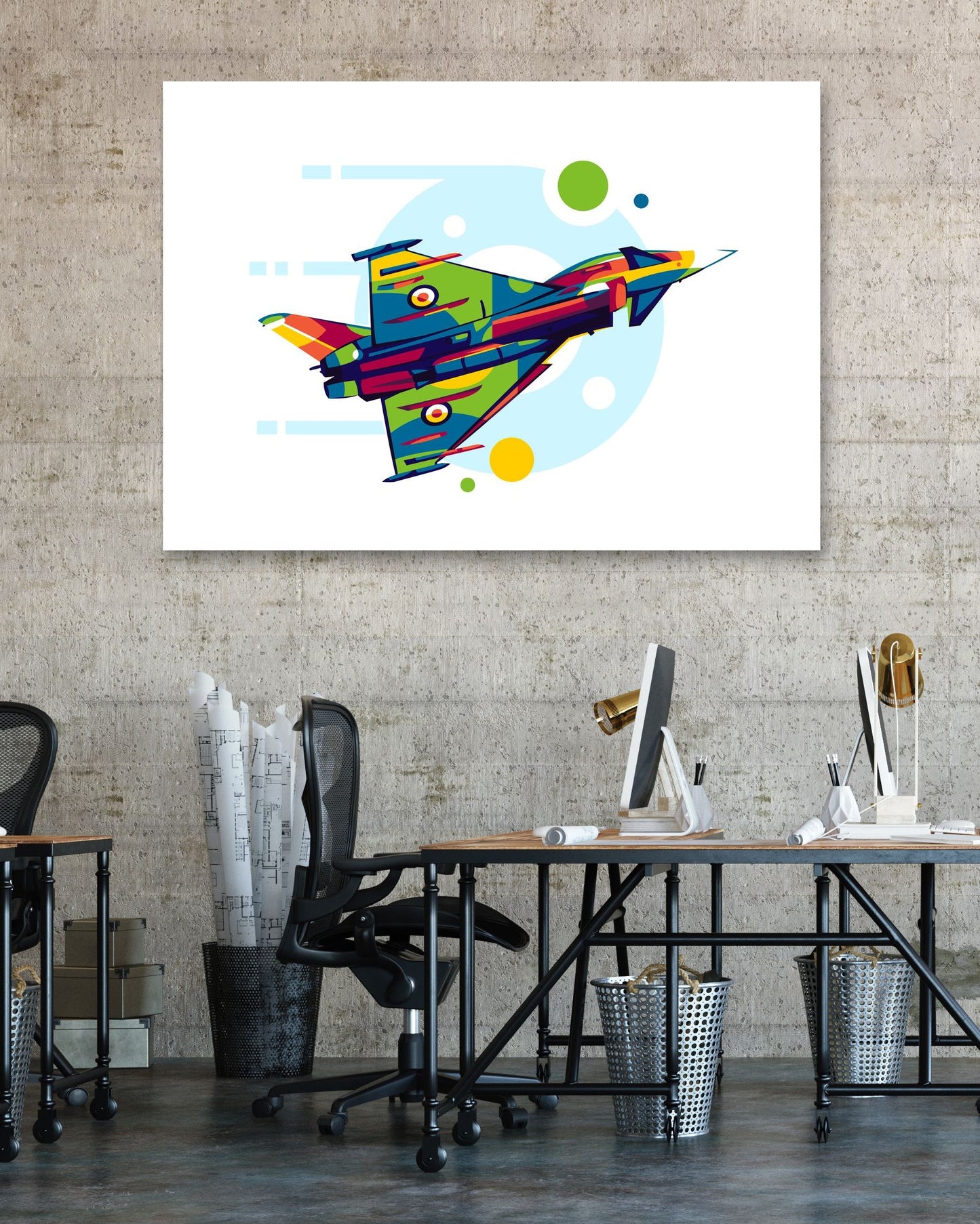 Eurofighter Typhoon in Pop Art Illustration - @lintank_popart