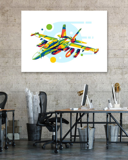 EA-18G Growler in Pop Art Illustration - @lintank_popart