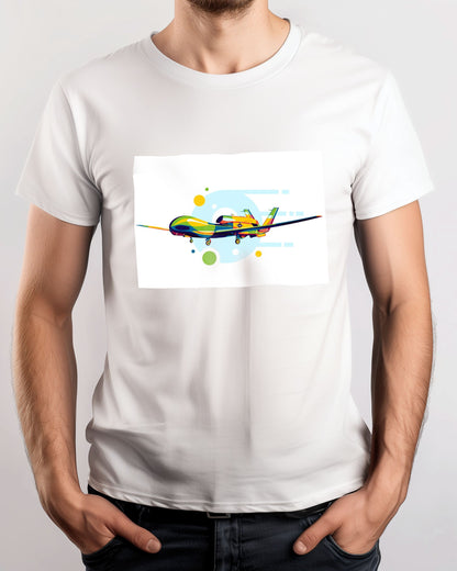 RQ-4 Global Hawk in Pop Art Illustration - @lintank_popart