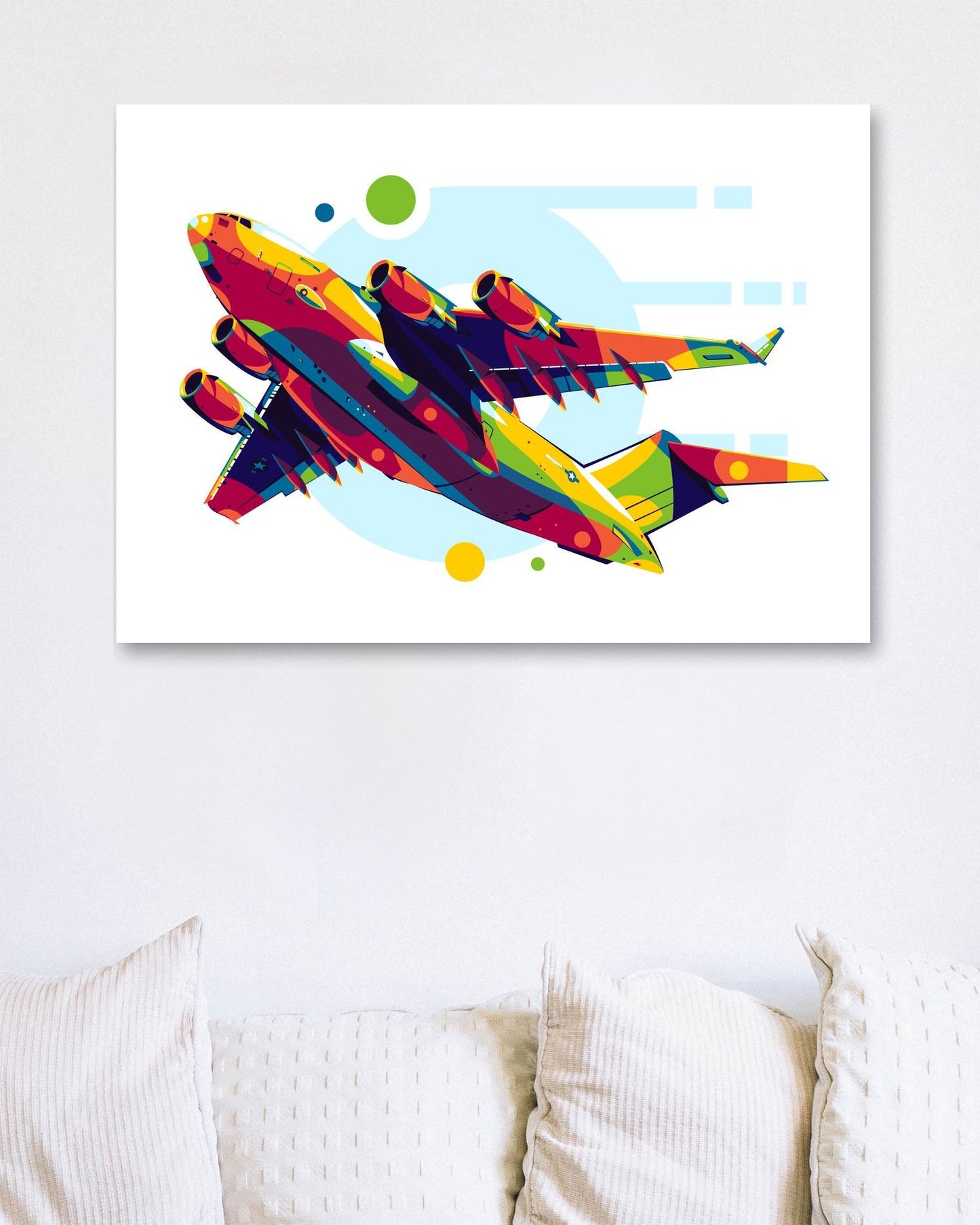 C-17 Globemaster III in Pop Art Illustration - @lintank_popart