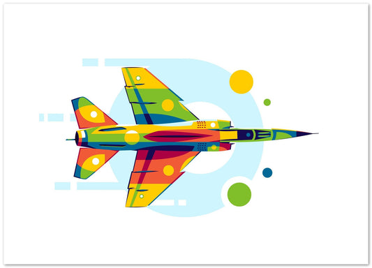 Mirage F1 Fighter in Pop Art Illustration - @lintank_popart