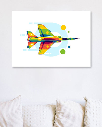 Mirage F1 Fighter in Pop Art Illustration - @lintank_popart