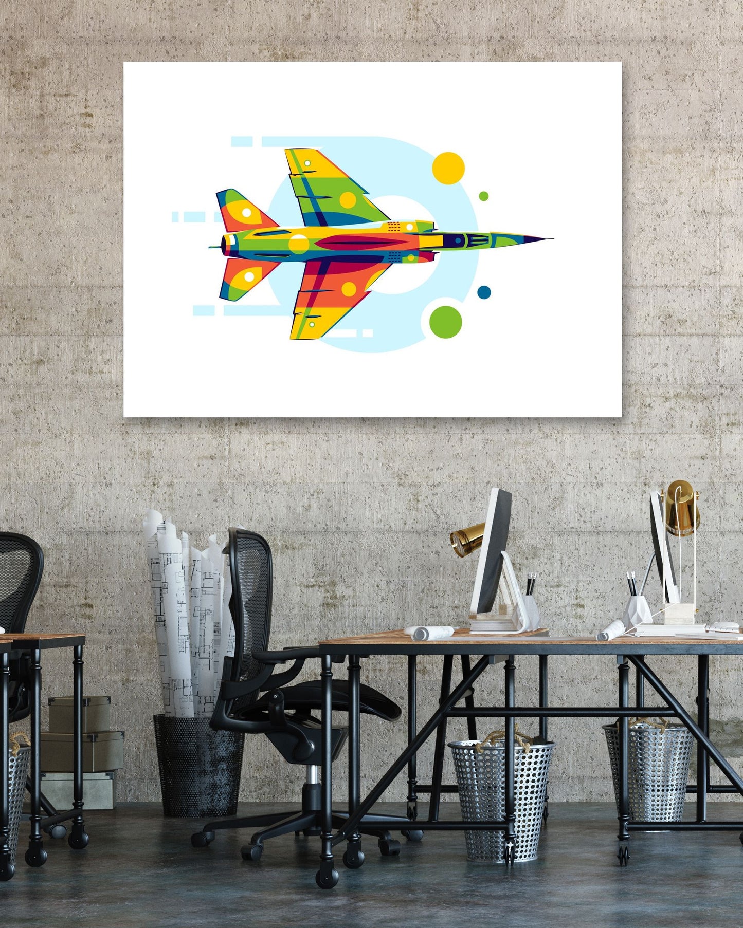 Mirage F1 Fighter in Pop Art Illustration - @lintank_popart