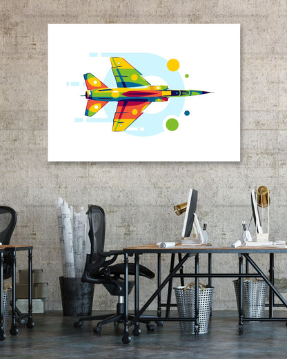 Mirage F1 Fighter in Pop Art Illustration - @lintank_popart