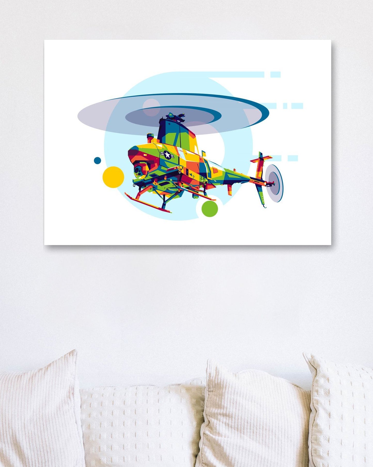 MQ-8 Fire Scout in Pop Art Illustration - @lintank_popart