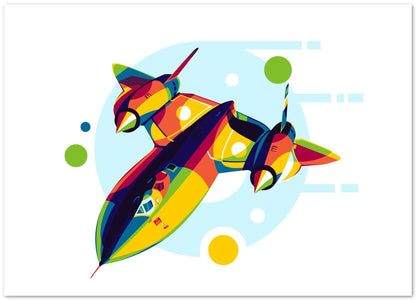 SR-71 in Pop Art Illustration - @lintank_popart